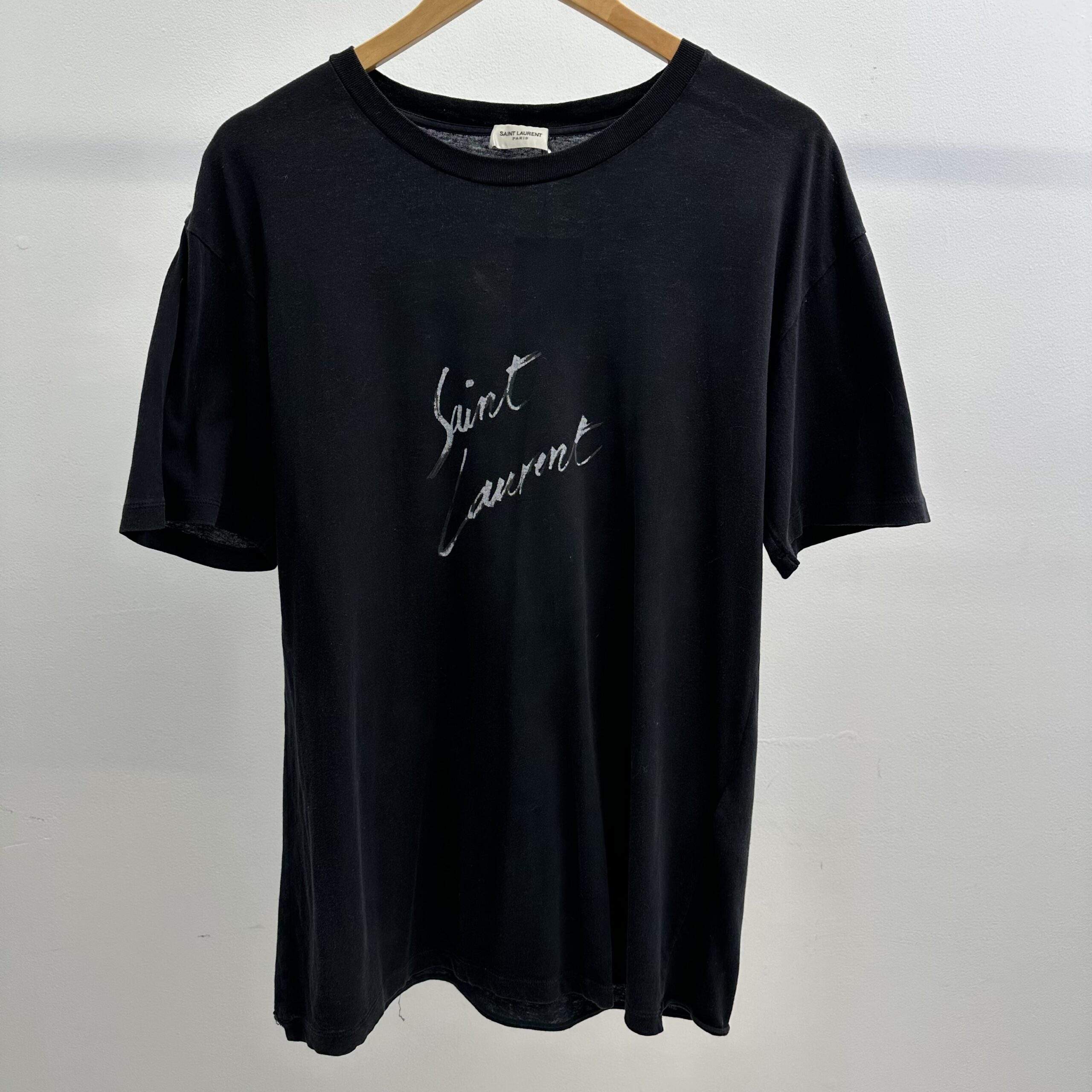 Saint Laurent Cursive Logo T-Shirt - Veblen