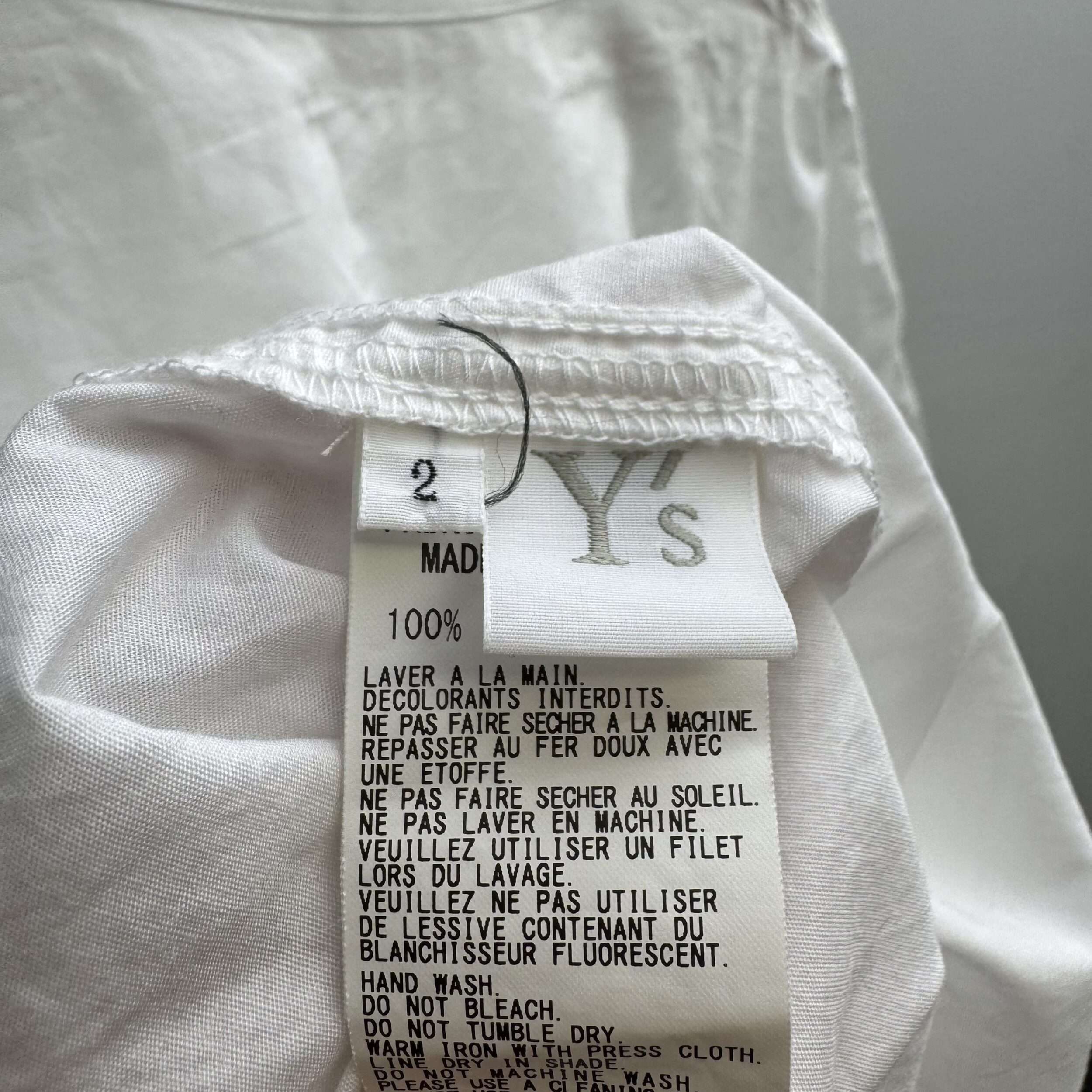 Y’s Yohji Raw Neckline T-Shirt - Image 3
