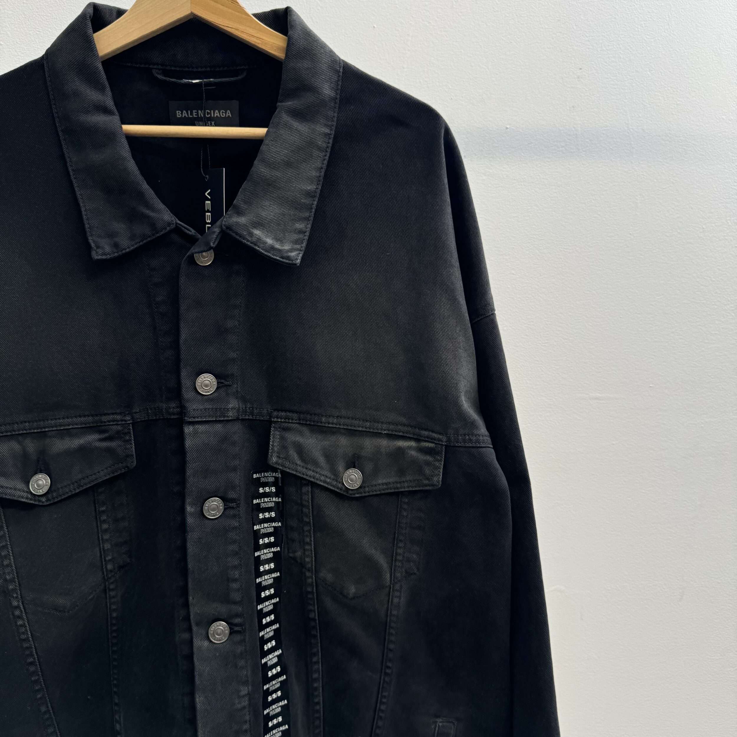 Balenciaga Sticker Denim Jacket - Image 2