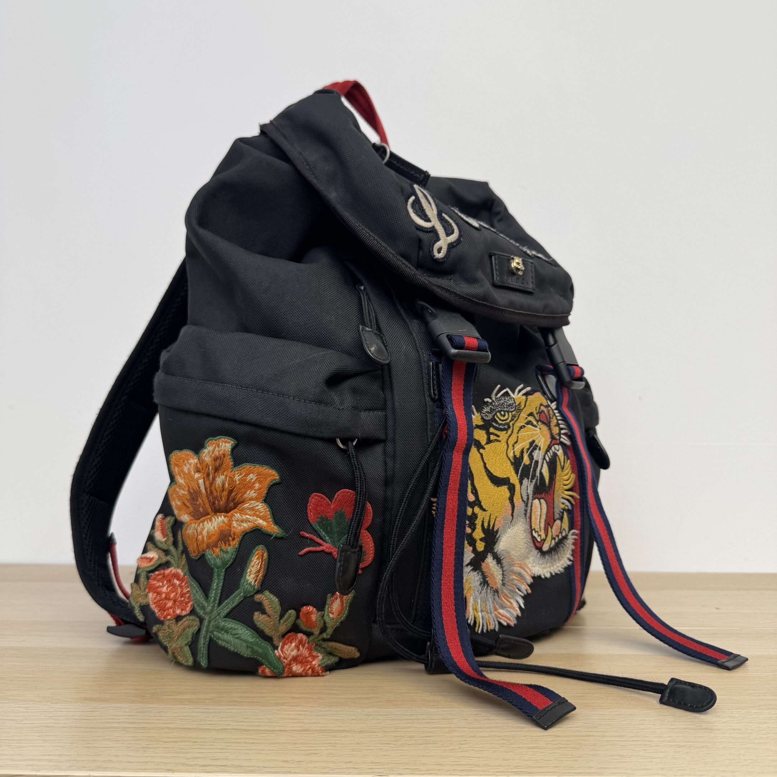 Gucci Embroidered Lion Backpack