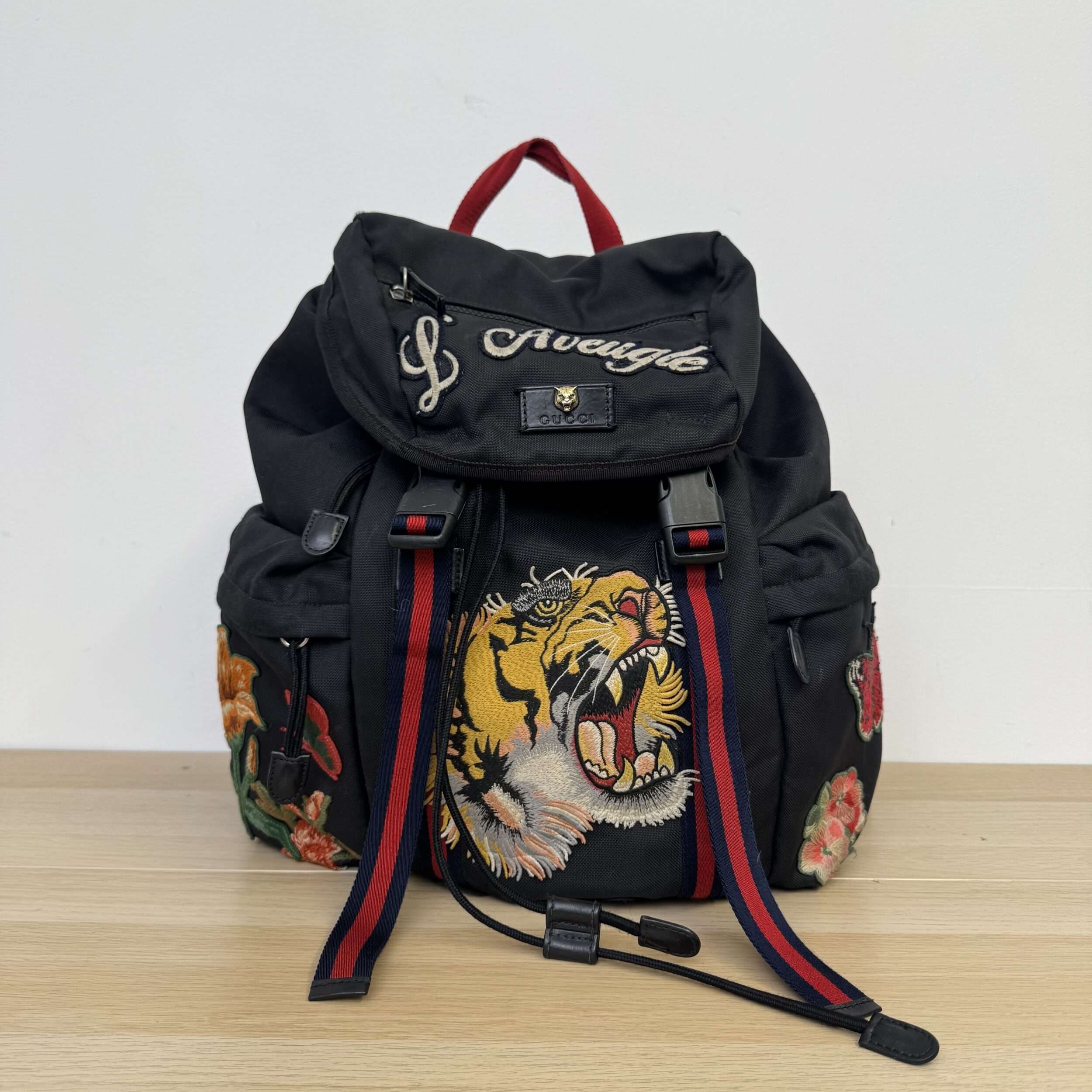 Gucci Embroidered Lion Backpack - Image 2