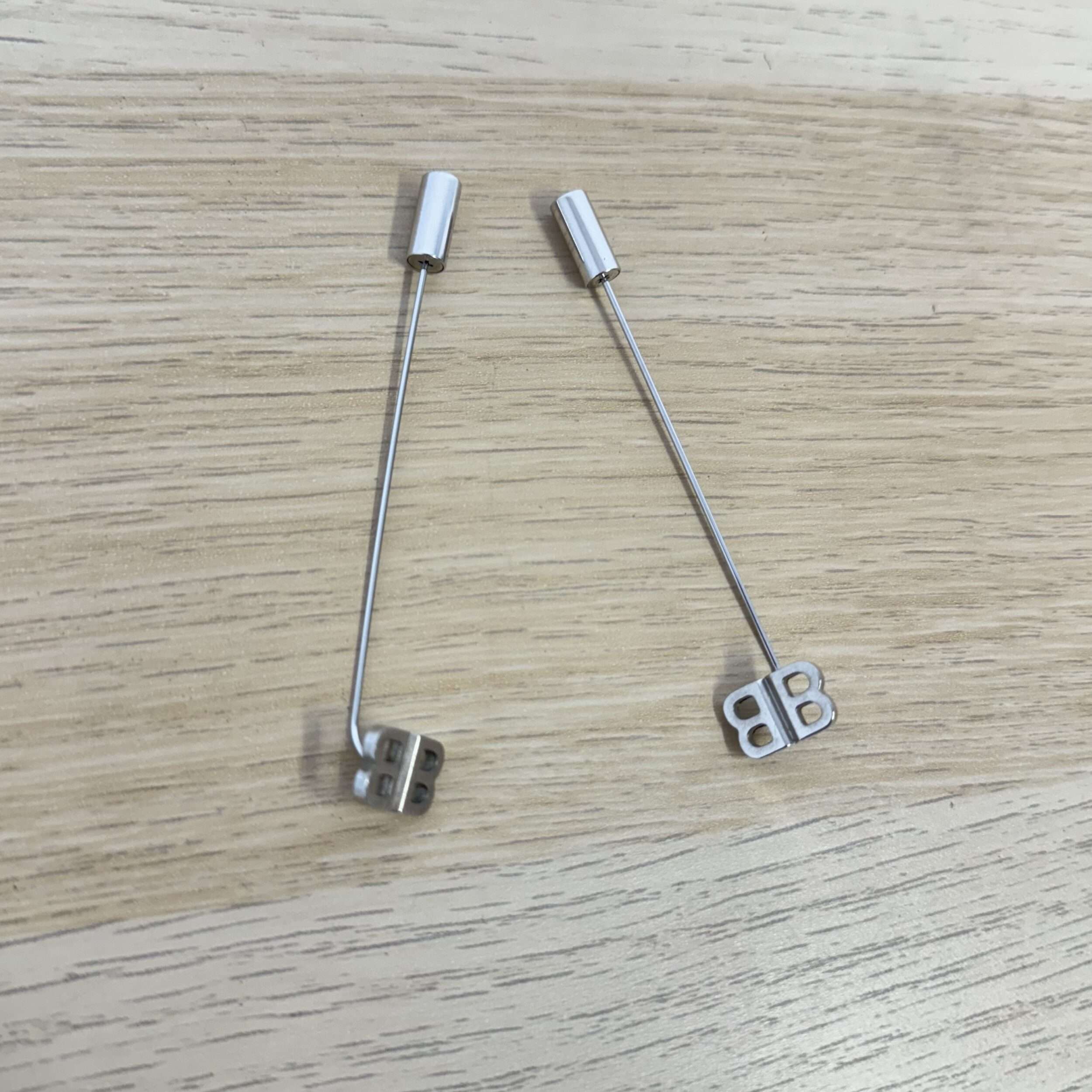 Balenciaga Silver BB Pin Earings - Image 2