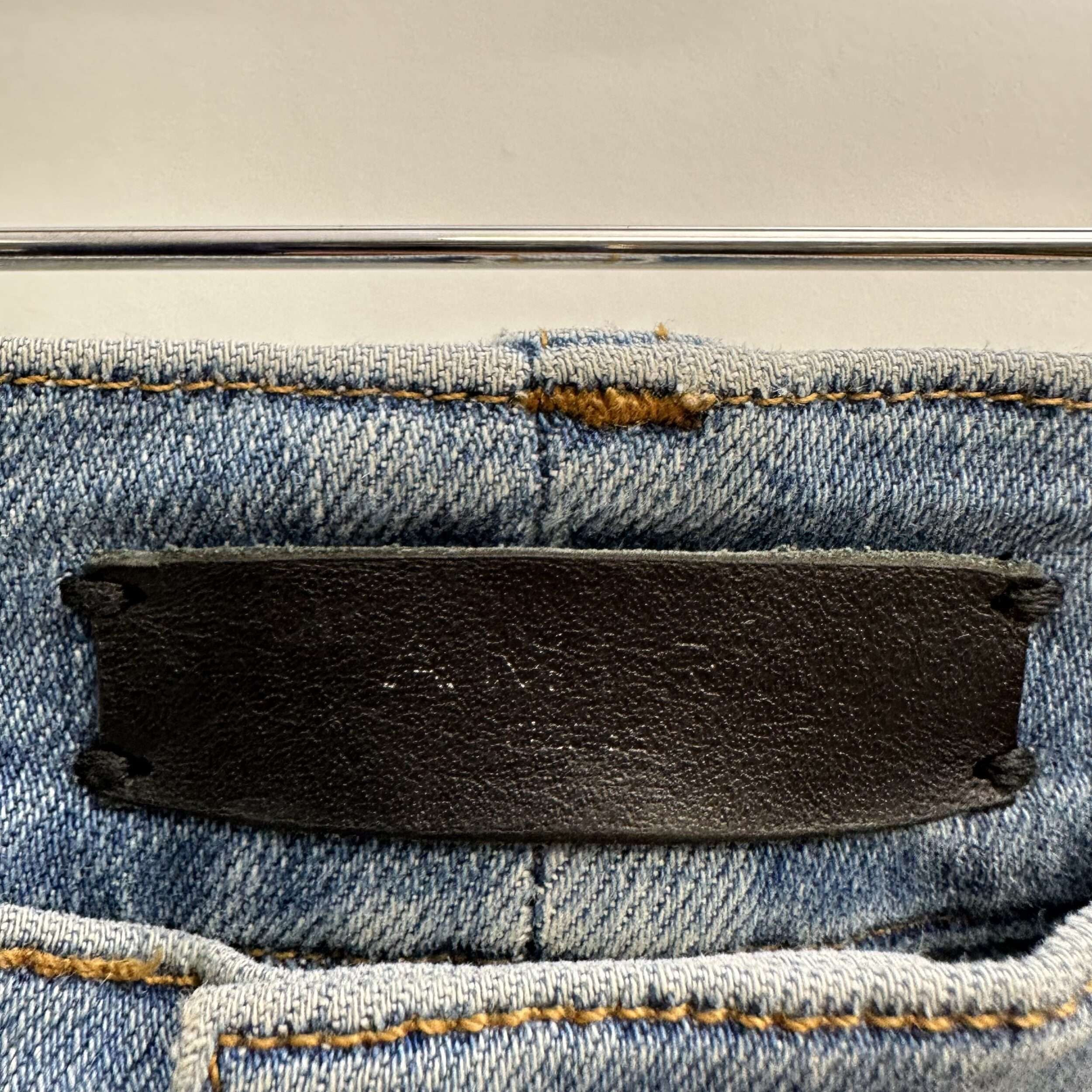 Amiri Distressed Ribbed Patch Jeans - Image 4