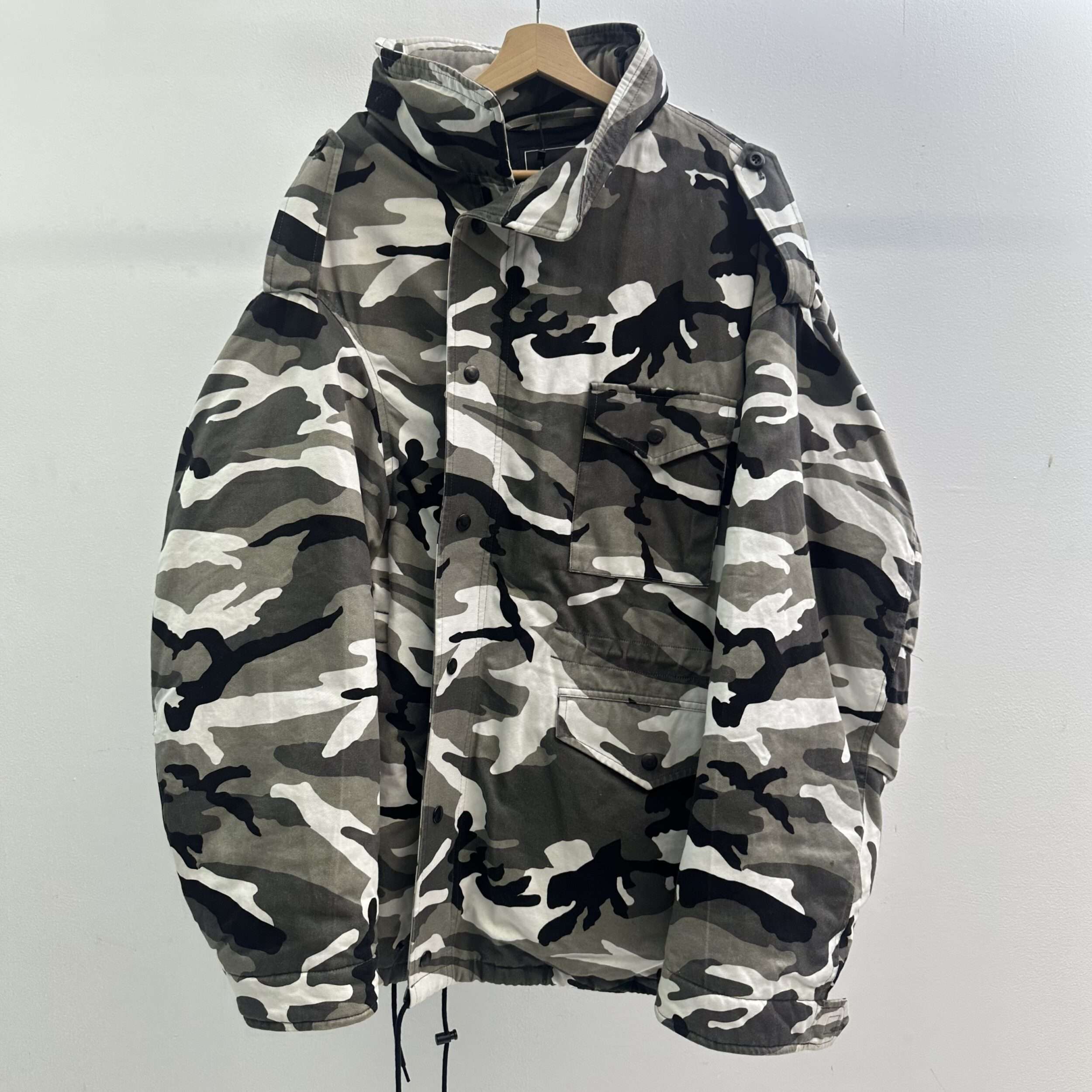 Balenciaga Assymetrical Snow Camo Jacket