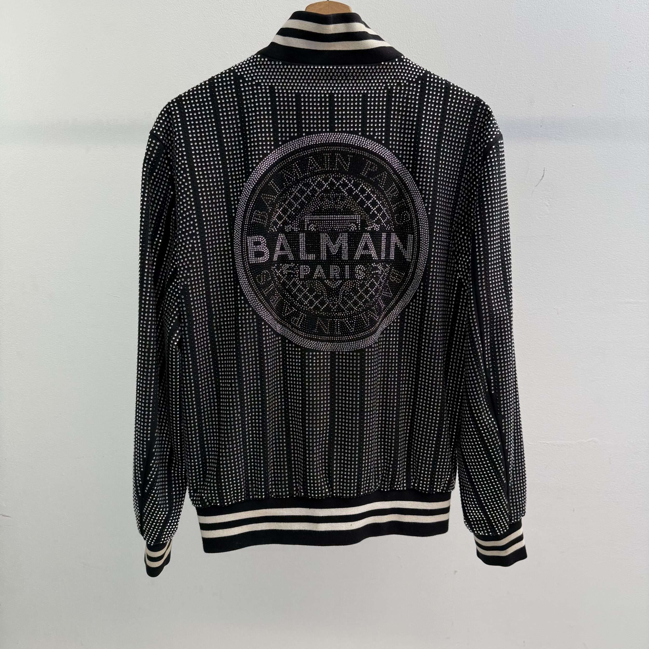Balmain 1946 Rhinestone Varsity Jacket - Image 2