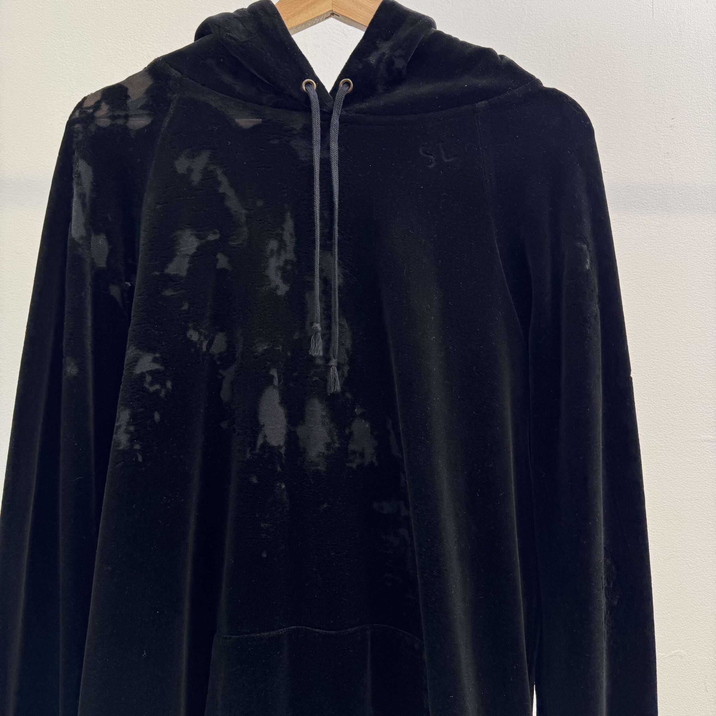 Saint Laurent Destroy Velour Hoodie - Image 2