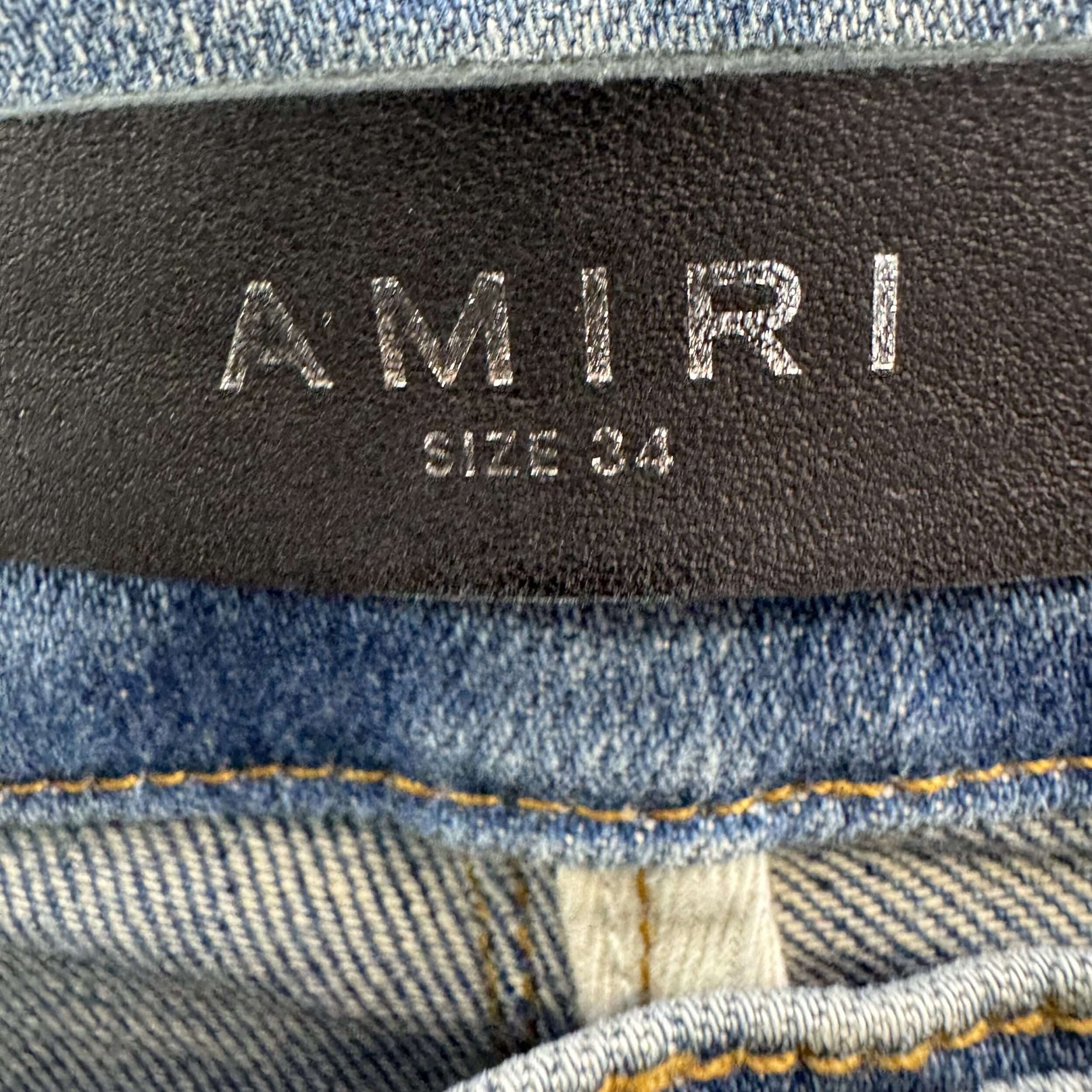 Amiri Distressed Logo Jeans - Image 3