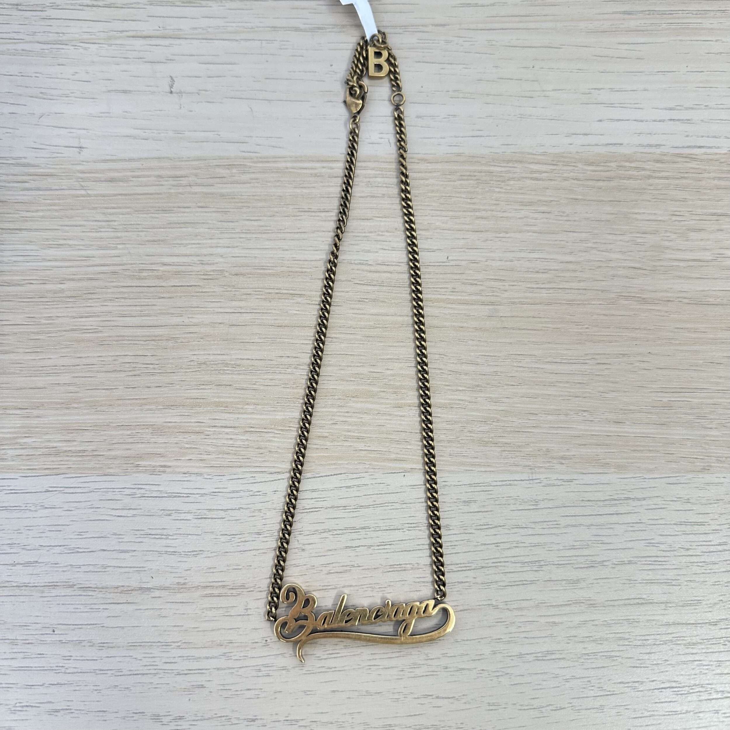 Balenciaga Script Logo Necklace
