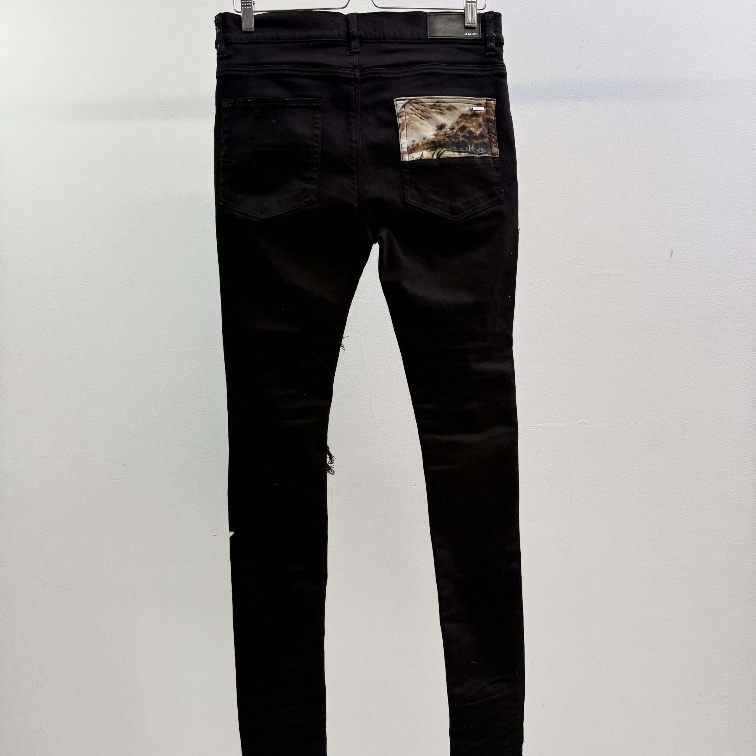 Amiri Tropical Star Patch Distressed Jeans - Image 2