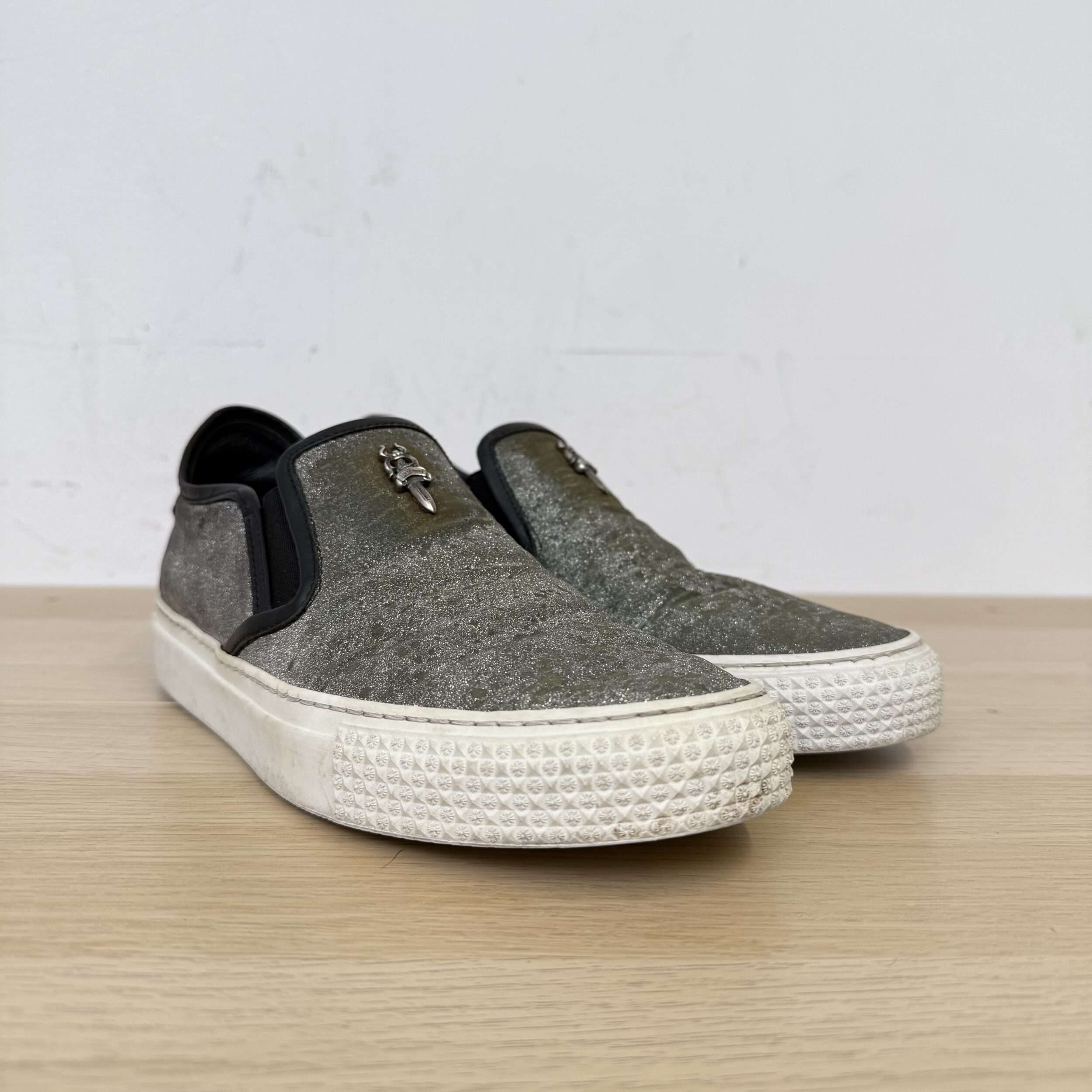 Chrome Hearts Glitter Slip On Sneakers