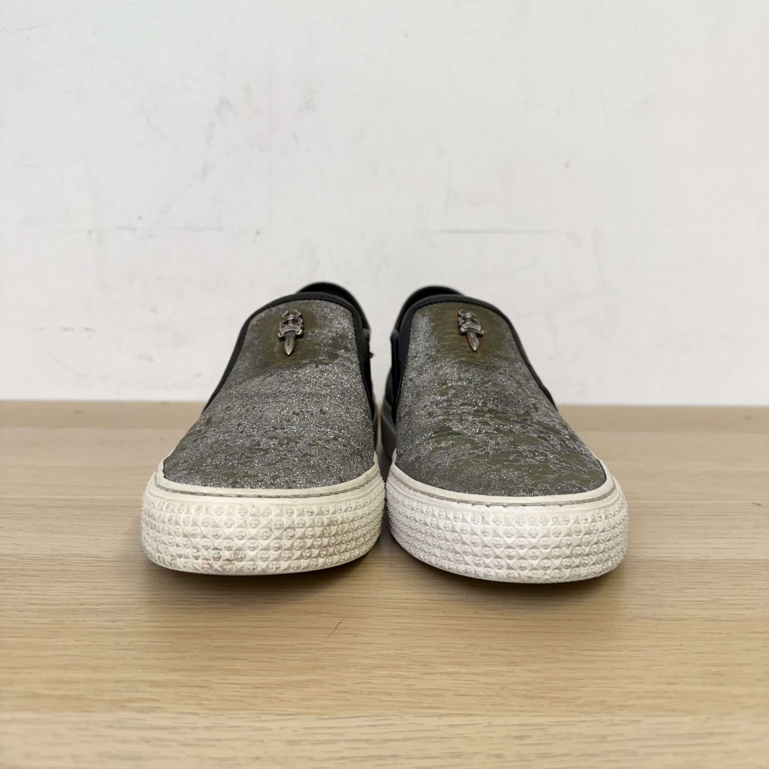 Chrome Hearts Glitter Slip On Sneakers - Image 2