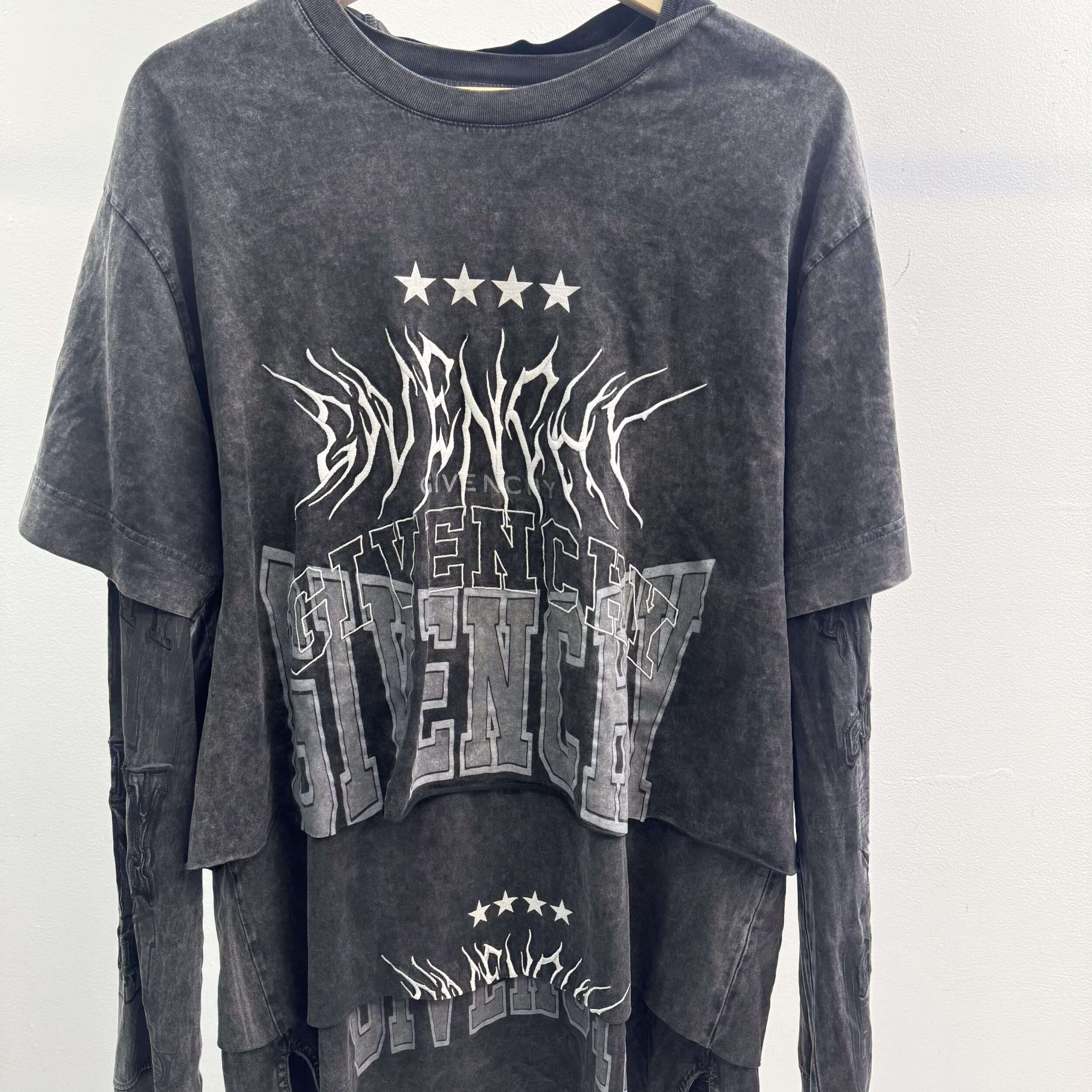 Givenchy Layered Long Sleeve Metal Logo Shirt - Image 2