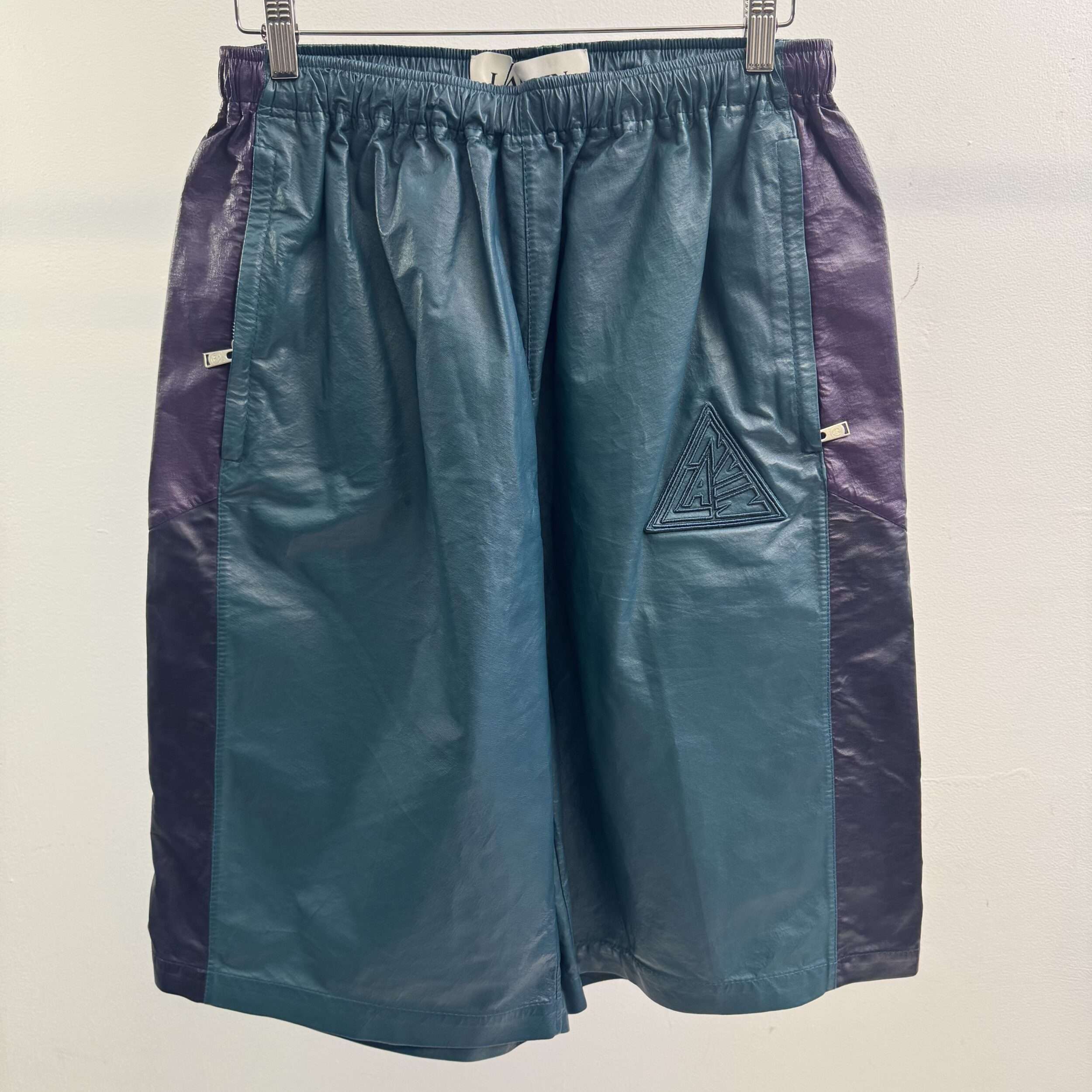 Lanvin Leather Paneled Shorts