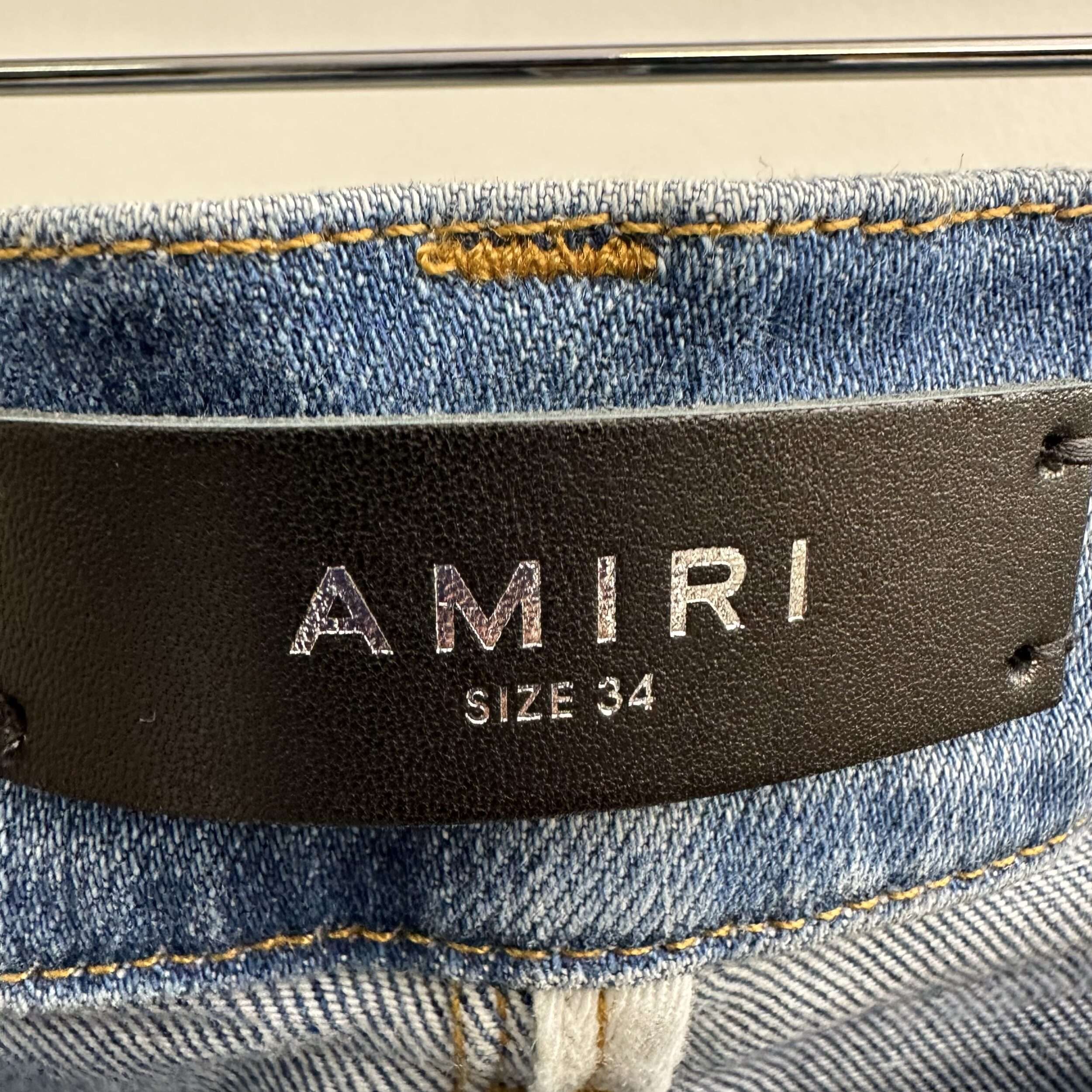 Amiri Flannel Logo Jeans - Image 4