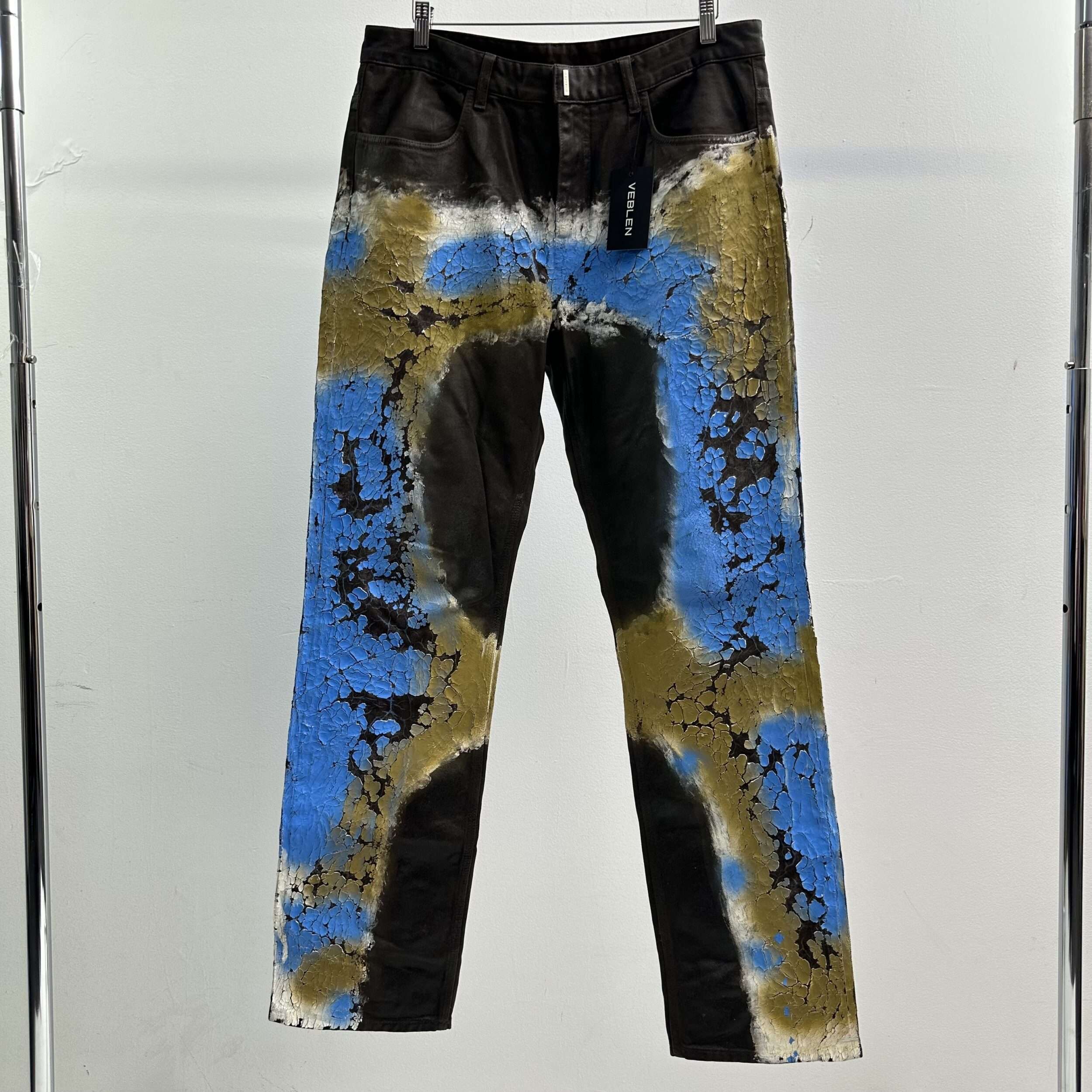 Givenchy Cracked Paint Waxed Jeans