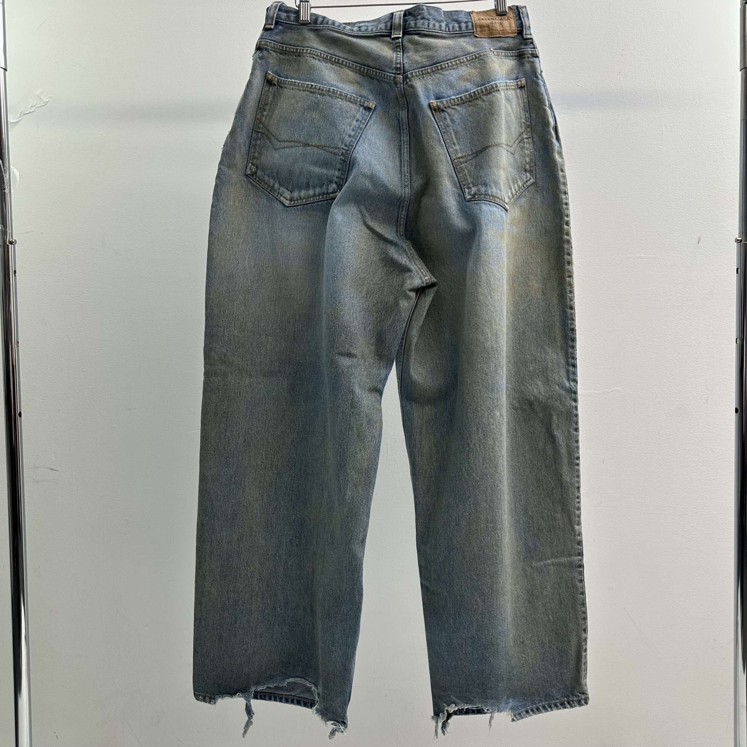 Balenciaga FW22 Waxed Baggy Jeans - Image 3