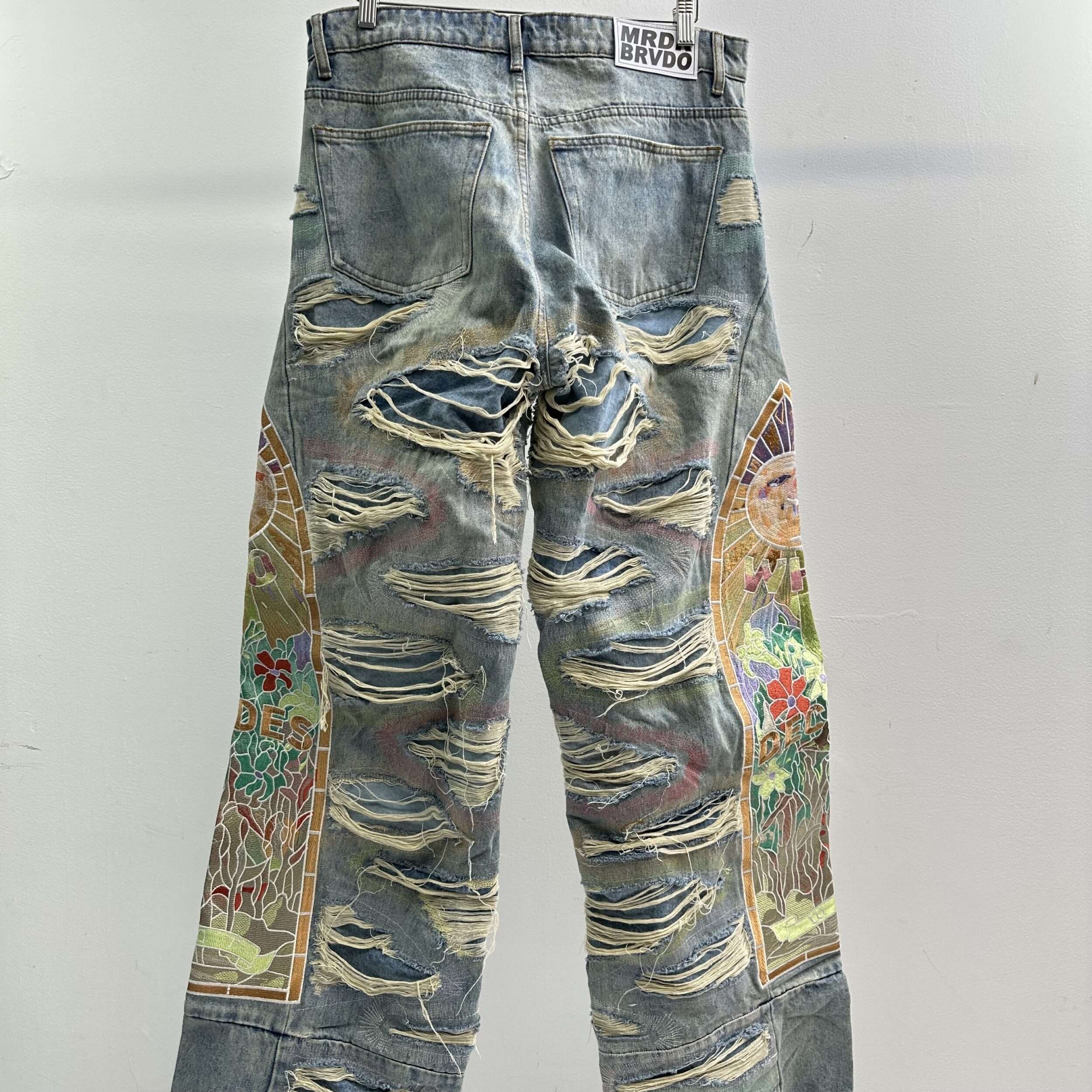 Who Decides War Multi Stitching Distressed Patch Jeans - Image 2