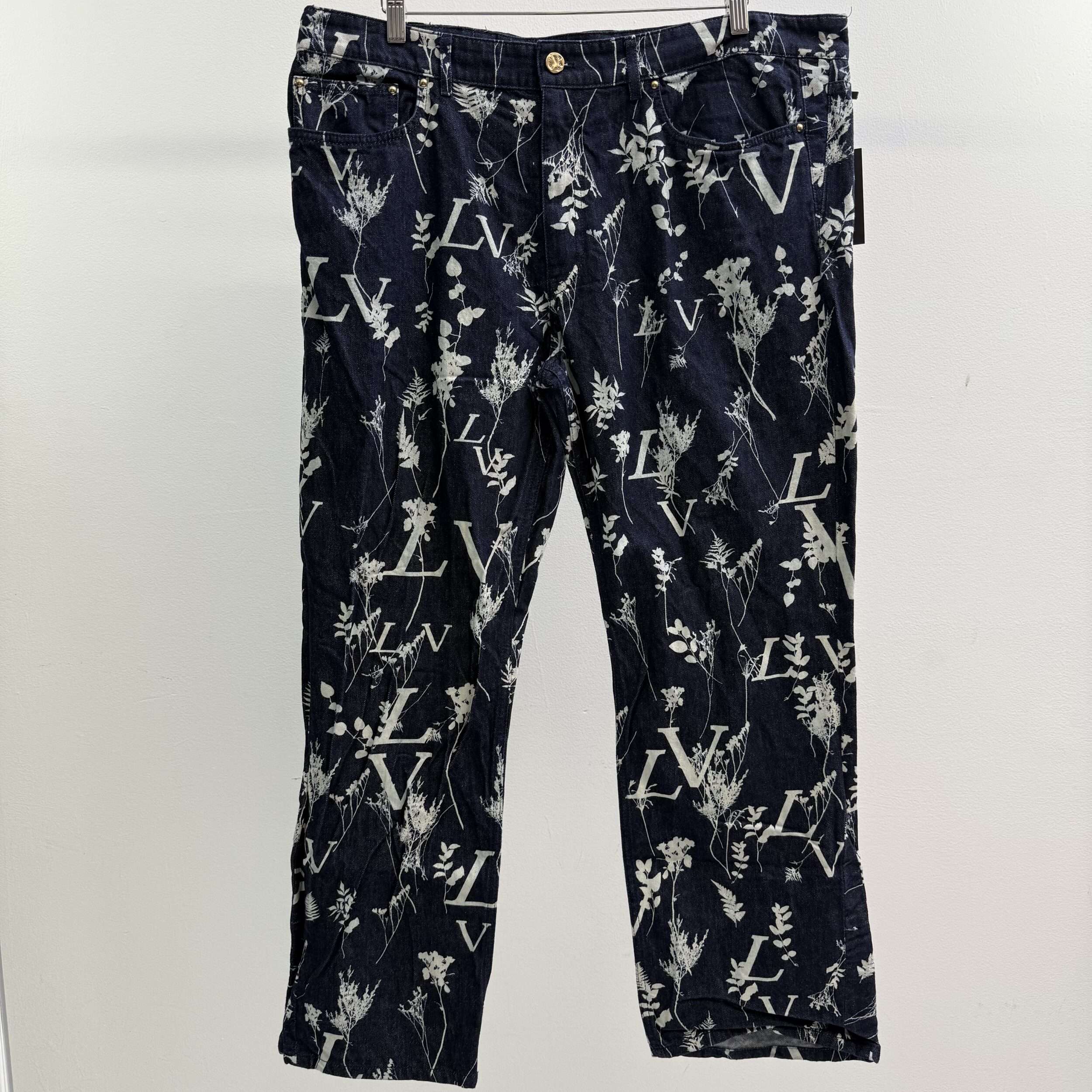 Louis Vuitton Plant Print Jeans