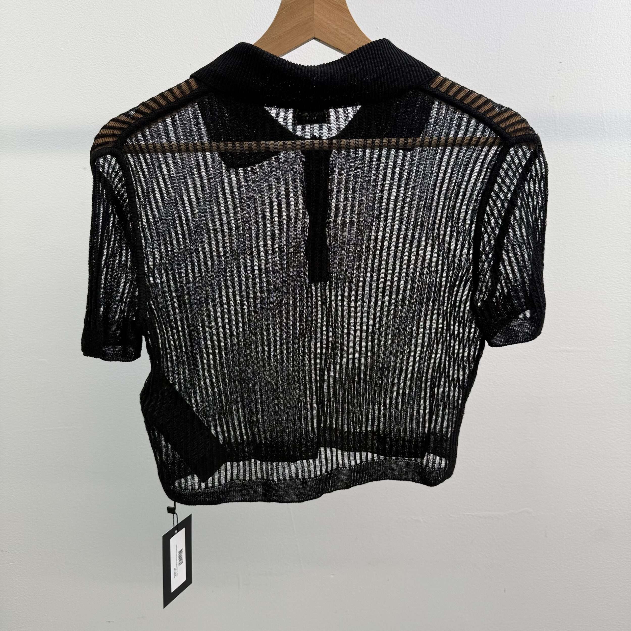 Saint Laurent Sheer Cropped Polo - Image 2