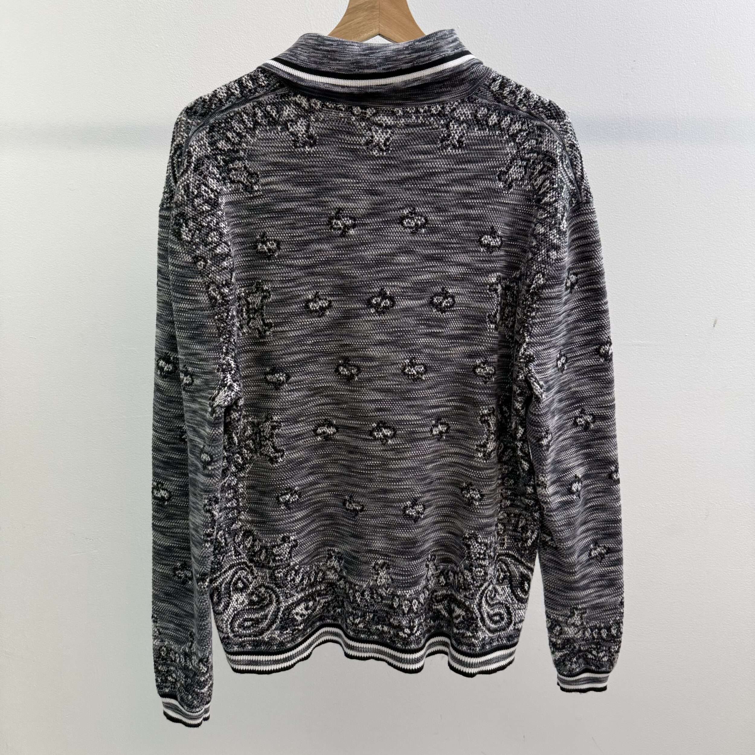 Amiri Knit M Logo Paisley Polo - Image 2