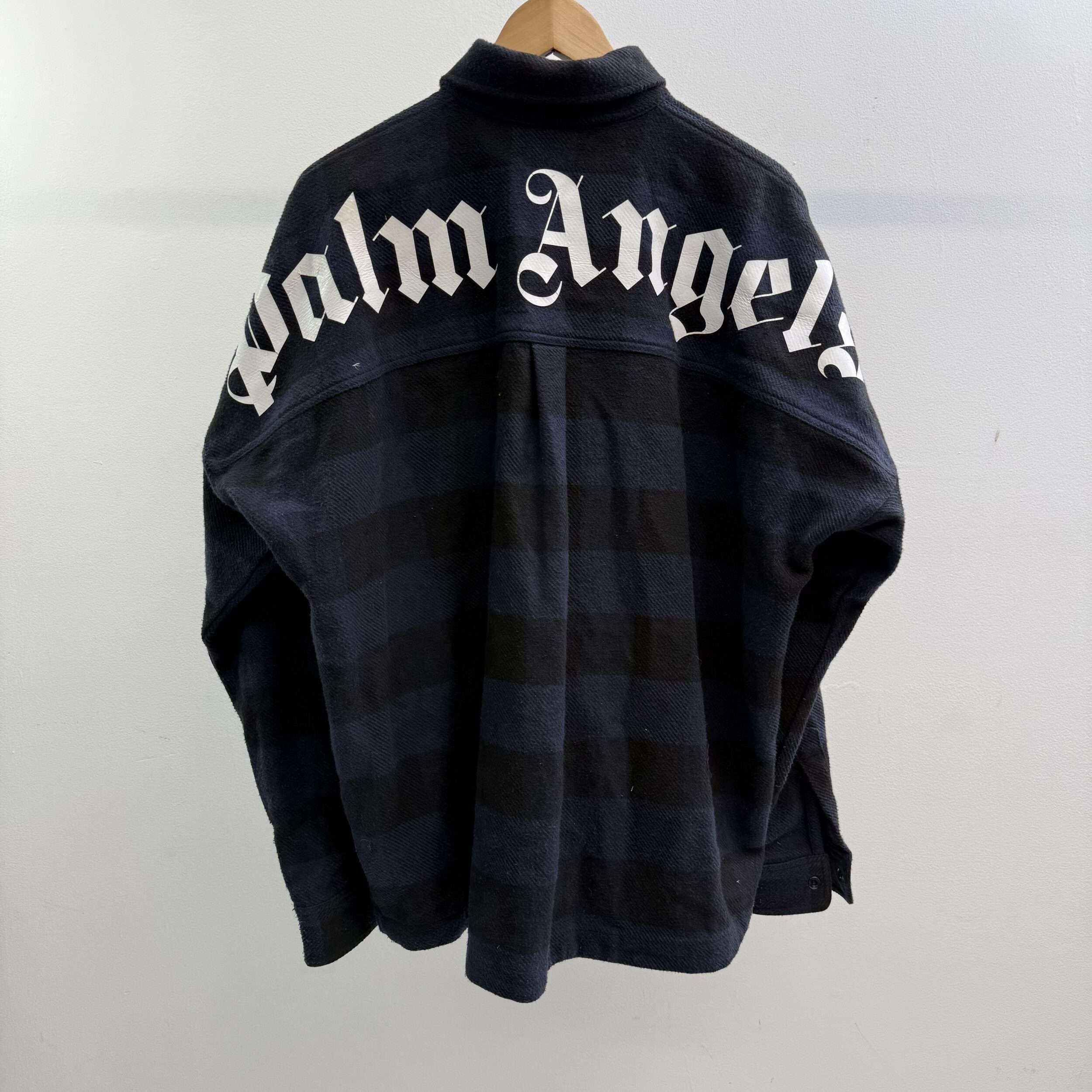Palm Angels Navy Logo Flannel