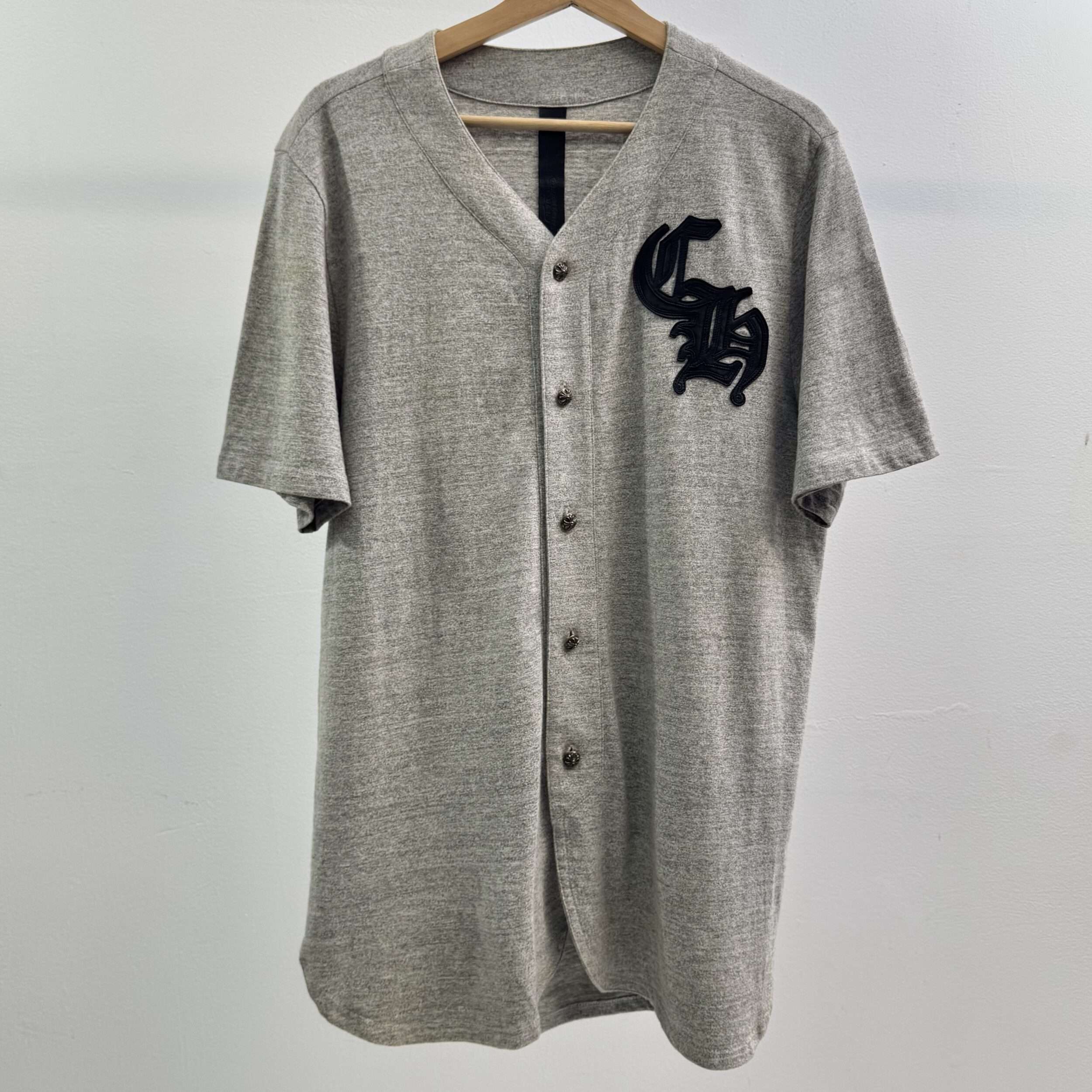 Chrome Hearts Leather CH Baseball Jersey