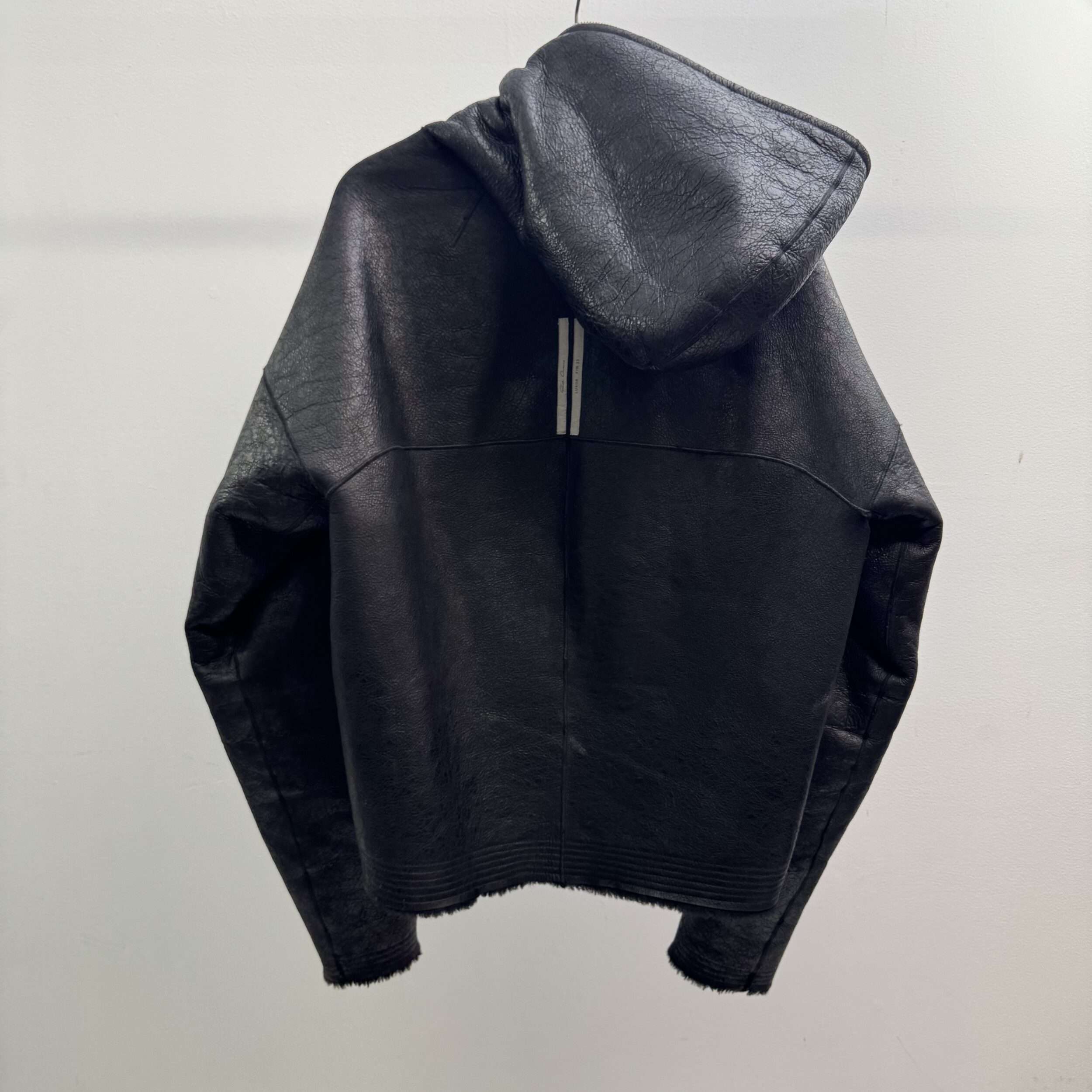 Rick Owens Leather Shearling Jacket - Image 2